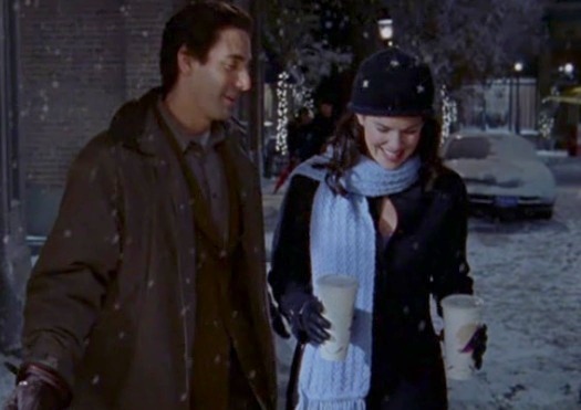 Lorelai with her greatest hits: Max Medina, snow and two cups of coffee